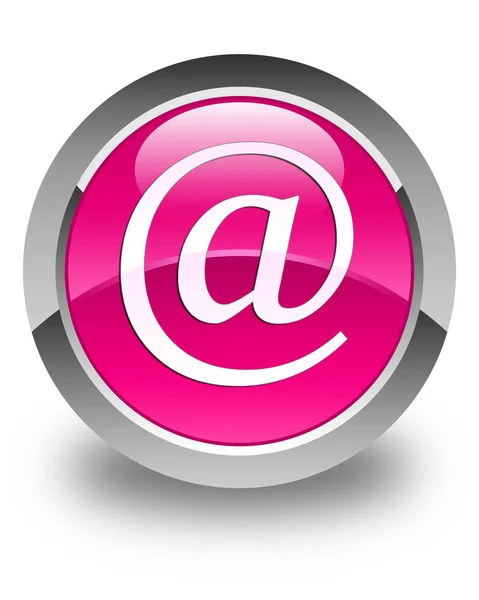 Email address icon glossy pink round button