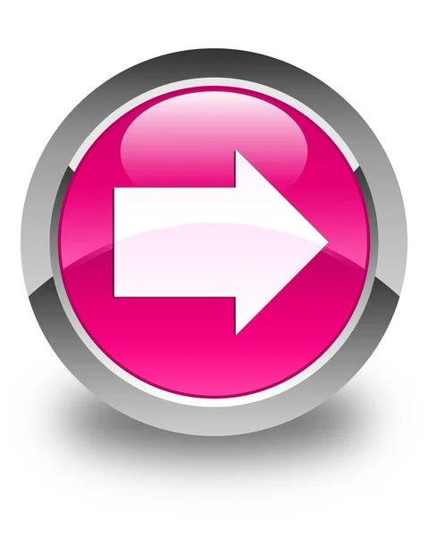 Επόμενο βέλος εικονίδιο γυαλιστερό ροζ στρογγυλό κουμπί — Φωτογραφία Αρχείου