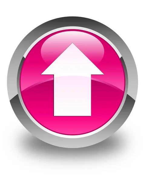 Carregar ícone de seta rosa brilhante botão redondo — Fotografia de Stock