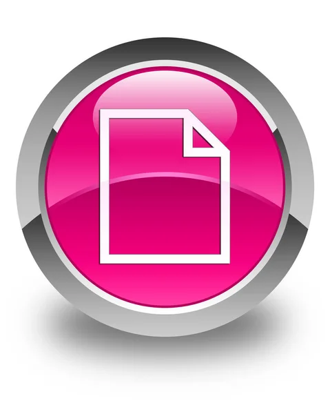 Icono de página en blanco brillante botón redondo rosa —  Fotos de Stock
