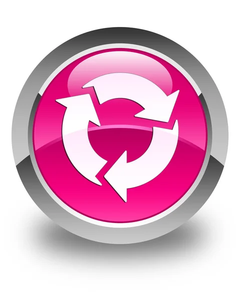 Refresh icon glossy pink round button