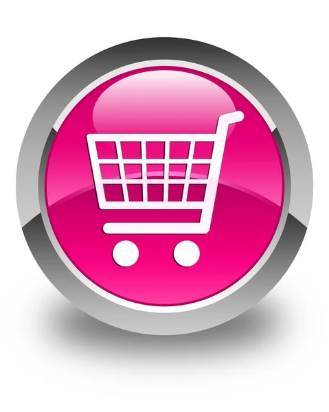 ECommerce icon glansigt rosa runda knappen — Stockfoto