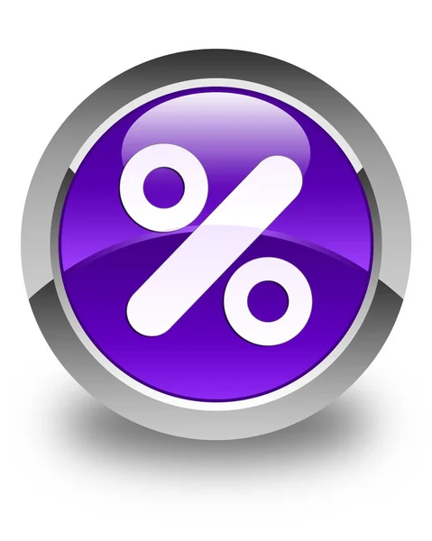 Discount icon glossy purple round button — Stock Photo, Image