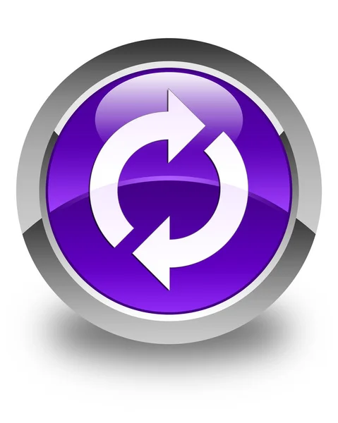 Update icon glossy purple round button