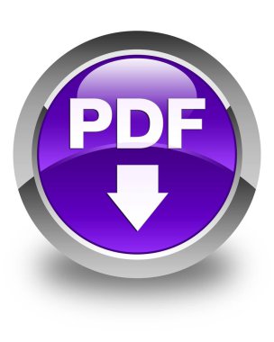 PDF download simgesi parlak mor yuvarlak düğme