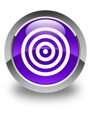 Hedef simgesi parlak mor düğmesi