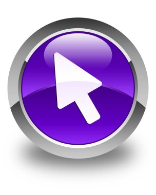 İmleç simgesi parlak mor yuvarlak düğmesi