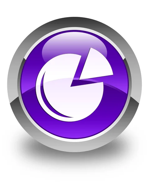 Icono gráfico brillante púrpura botón redondo —  Fotos de Stock