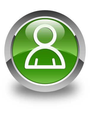 Üye kutsal kişilerin resmi parlak yumuşak yeşil yuvarlak düğme