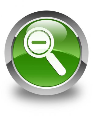 Simge parlak yumuşak yeşil yuvarlak dışarı düğme zoom