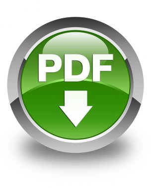 PDF download simgesi parlak yumuşak yeşil yuvarlak düğme