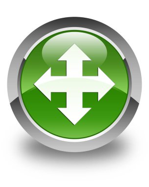 Kutsal kişilerin resmi parlak yumuşak yeşil yuvarlak düğme hareket