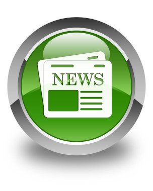 Gazete kutsal kişilerin resmi parlak yumuşak yeşil yuvarlak düğme