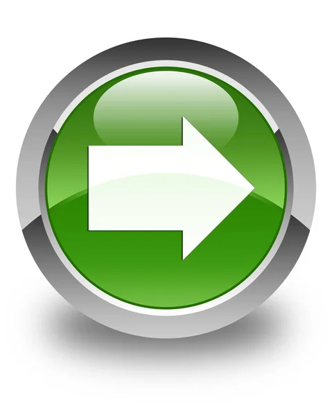 Next arrow icon glossy soft green round button
