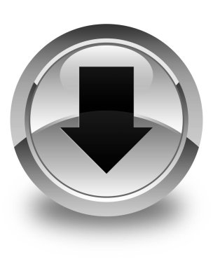 Ok simgesi parlak düğme beyaz indir