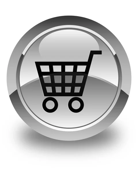 E-commerce pictogram glanzend witte, ronde knop — Stockfoto