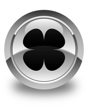 Çiçek yaprak kutsal kişilerin resmi parlak beyaz yuvarlak düğme