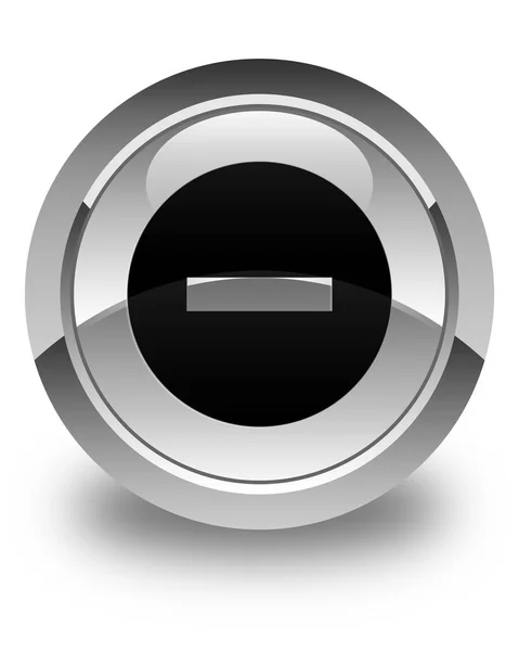 Pictogram glanzend witte ronde knop Annuleren — Stockfoto