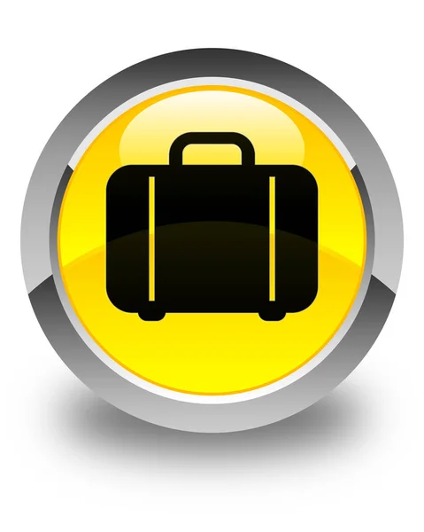 Τσάντα εικονίδιο γυαλιστερό κίτρινο στρογγυλό κουμπί — Φωτογραφία Αρχείου