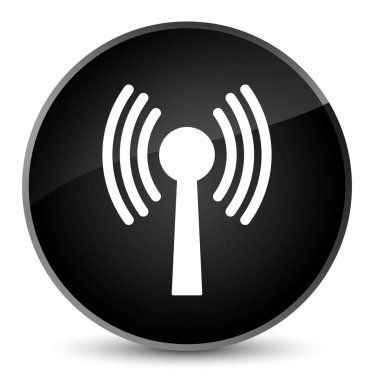 WLAN ağ simgesini zarif siyah yuvarlak düğmesi