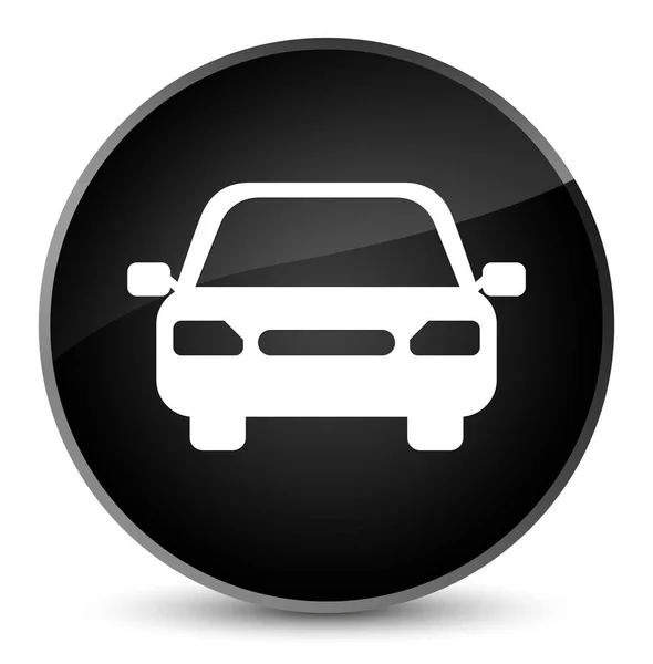 Ícone do carro elegante botão redondo preto — Fotografia de Stock