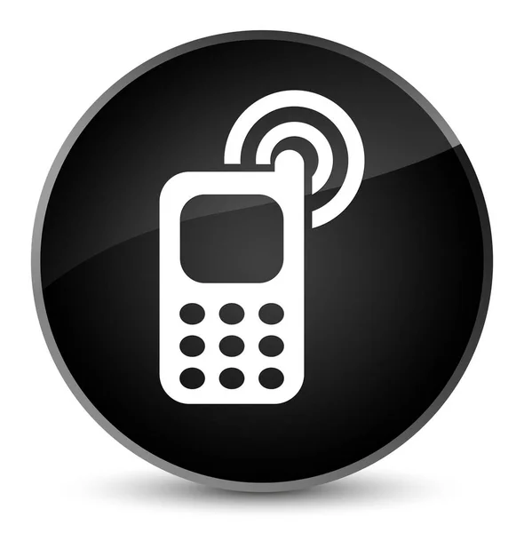 GSM beltoon pictogram elegant zwart ronde knop — Stockfoto