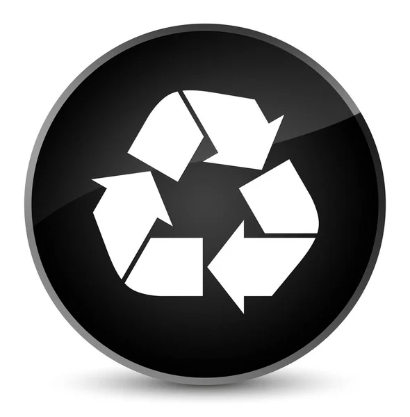 Recyceln Symbol elegante schwarze runde Taste — Stockfoto