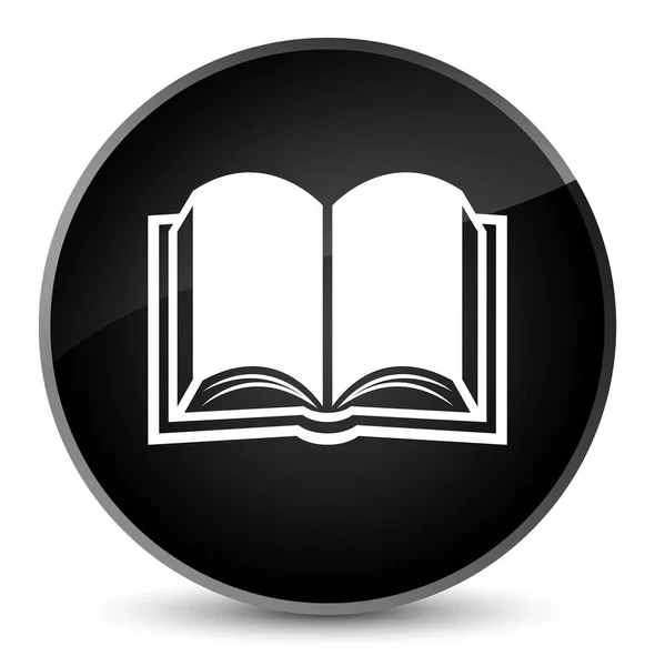 Książka ikona elegancki czarny okrągły przycisk — Zdjęcie stockowe