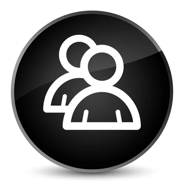 Group icon elegant black round button — Stock Photo, Image