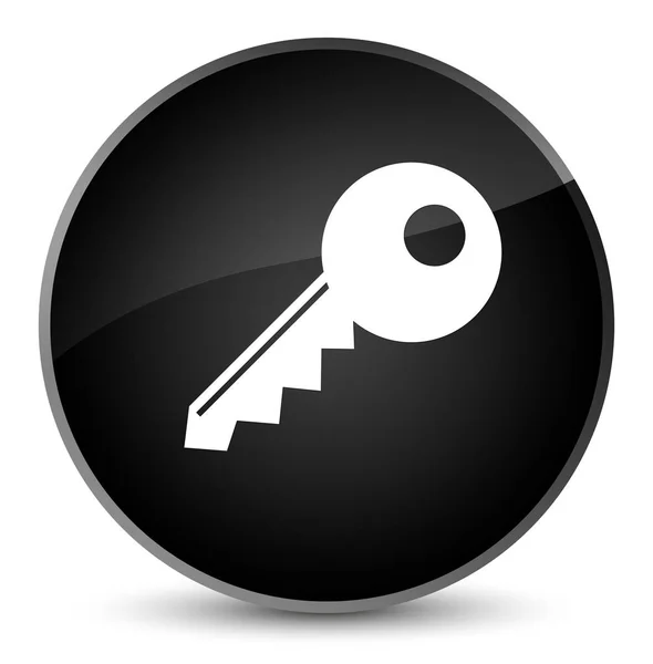 鍵のアイコン エレガントな黒の丸いボタン — ストック写真