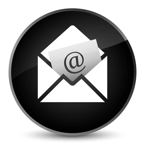 Newsletter ícone de e-mail elegante botão redondo preto — Fotografia de Stock