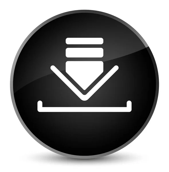 Baixar ícone elegante botão redondo preto — Fotografia de Stock