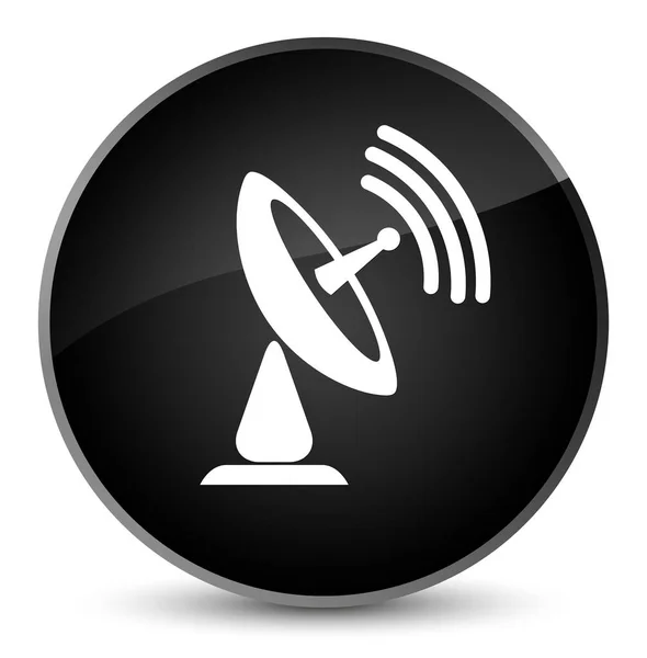 Satellite dish icon elegant black round button — Stock Photo, Image
