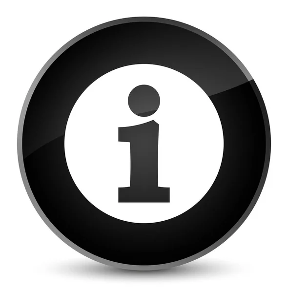 Info elegante zwarte ronde knoop van het pictogram — Stockfoto
