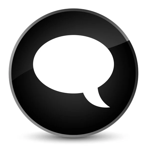 Chat icon elegant black round button — Stock Photo, Image