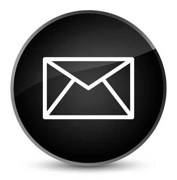 Ícone de e-mail elegante botão redondo preto — Fotografia de Stock