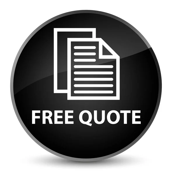 Free quote elegant black round button — Stock Photo, Image