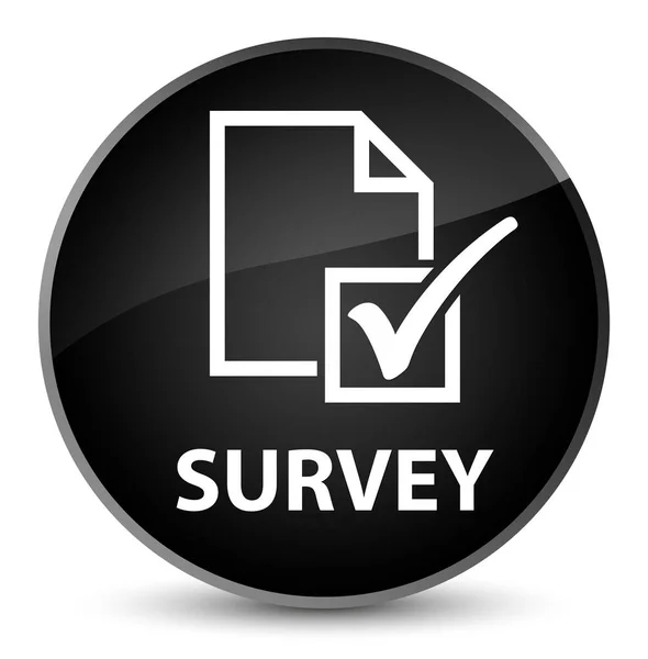 Survey elegant black round button — Stock Photo, Image