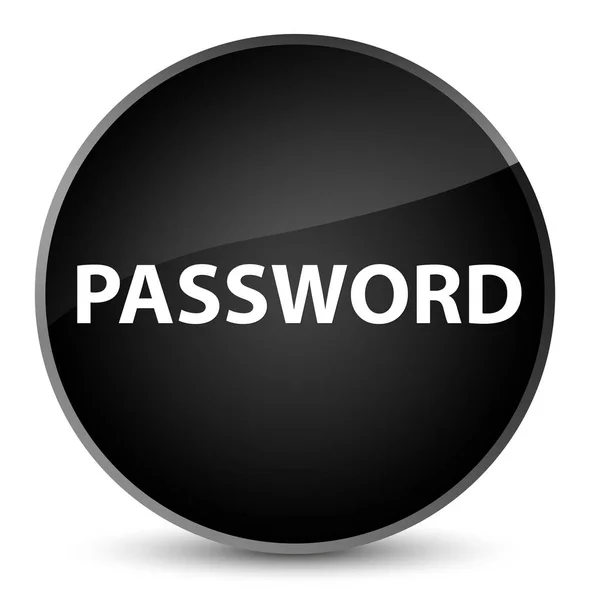 Elegantní černé kulaté tlačítko heslo — Stock fotografie