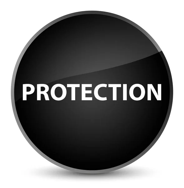 保護エレガントな黒の丸いボタン — ストック写真