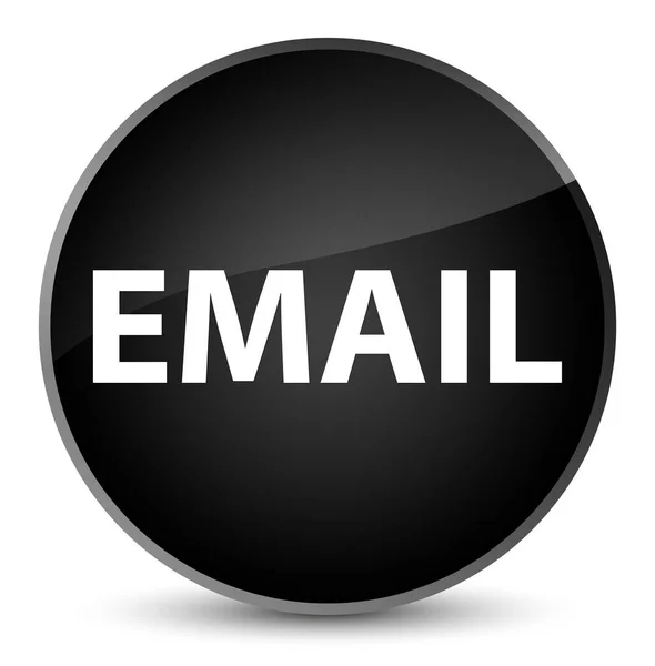 Elegancki czarny okrągły przycisk e-mail — Zdjęcie stockowe