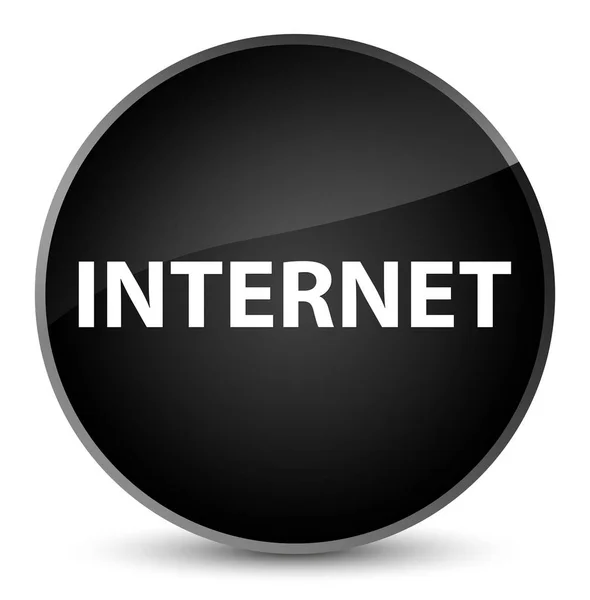 Internet élégant bouton rond noir — Photo