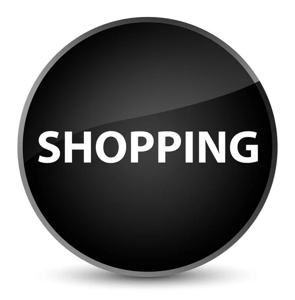 Shopping elegant black round button — Stock Photo, Image