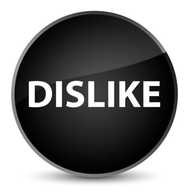 Zarif siyah yuvarlak düğmeye sevmemek