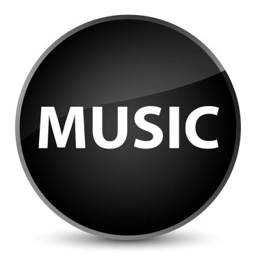 Müzik zarif siyah yuvarlak düğmesi