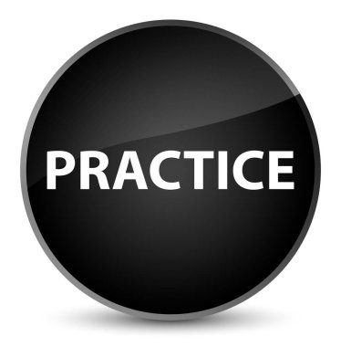 Uygulama zarif siyah yuvarlak düğmesi