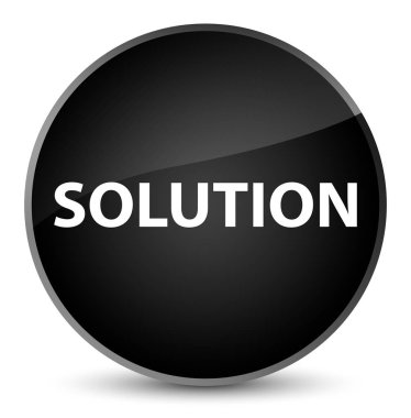 Çözüm zarif siyah yuvarlak düğmesi