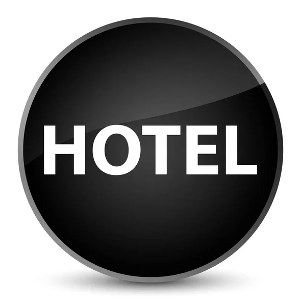 Hotel elegant black round button — Stock Photo, Image
