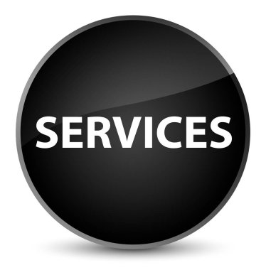 Hizmetler zarif siyah yuvarlak düğmesine