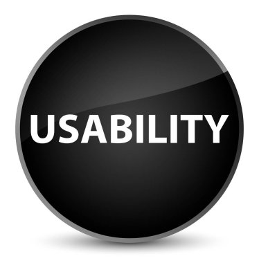 Kullanılabilirlik zarif siyah yuvarlak düğmesi